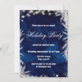 ブルーアンドホワイトウィンターホリデーパーティー2025 招待状 (正面)
