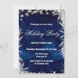 ブルーアンドホワイトウィンターホリデーパーティー2025 招待状