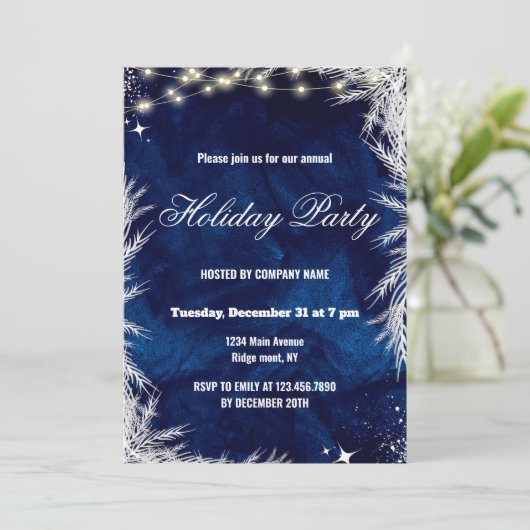 ブルーアンドホワイトウィンターホリデーパーティー2025 招待状 (スタンド正面)