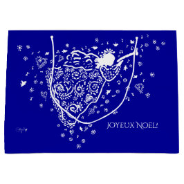 ブルーアンドホワイトエンジェル抱き枕 ラージペーパーバッグ