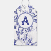 ブルーアンドホワイトトイレデジュイブライダルシャワー ギフトタグ (正面)