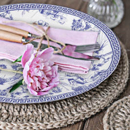 ブルーアンドホワイトトイレデジュイブライダルシャワー ペーパープレート