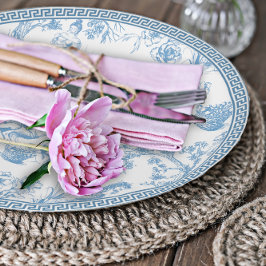 ブルーアンドホワイトトイレデジュイブライダルシャワー ペーパープレート