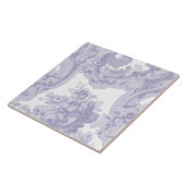 ブルーアンドホワイトバロックRococo Louis XV Pattern タイル (側面)