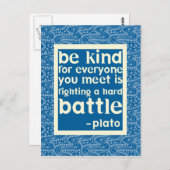 ブルーアンドホワイトビーやさしい引用文 ポストカード (正面/裏面)