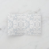 ブルーアンドホワイトファーンデラックススタイル 空白の ノートカード (内部)