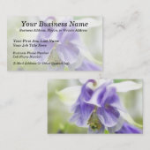 ブルーアンドホワイトフリリーオダマキ(植物) 名刺 (正面/裏面)