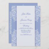 ブルーアンドホワイトマンダラ招待状 招待状 (正面/裏面)