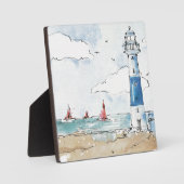 ブルーアンドホワイトライトハウス フォトプラーク (正面)