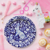 ブルーアンドホワイトラビット中国デダム紙プレート ペーパープレート (パーティー)