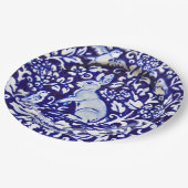 ブルーアンドホワイトラビット中国デダム紙プレート ペーパープレート (アングル)