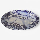 ブルーアンドホワイトラビット中国デダム紙プレート ペーパープレート (アングル)