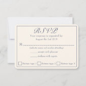 ブルーアンドホワイト トワール 出欠カード (裏面)