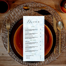 ブルーアンドホワイト ミニマル メニュー リスト