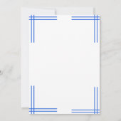 ブルーアンドホワイト（ユダヤ教）メノラーキャンドルとハヌカーのご希望 サンキューカード (裏面)