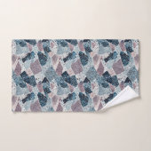 ブルーアンドマウヴ抽象芸術テラッツォデザイン バスタオルセット (ハンドタオル)