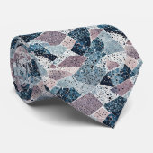 ブルーアンドマーブテラッツォ抽象デザイン ネクタイ (ロール)