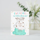 ブルーアンドミントツインアイスクリーム招待状 招待状 (スタンド正面)