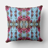 ブルーアンドメイヴチューリップマグノリアパターン装飾用クッション クッション (裏面)