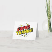 ブルーアンドレッドボーイズ漫画ブックスーパーヒーロー サンキューカード (正面)