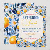 ブルーアンドレモン テーマ 招待状 (正面/裏面)