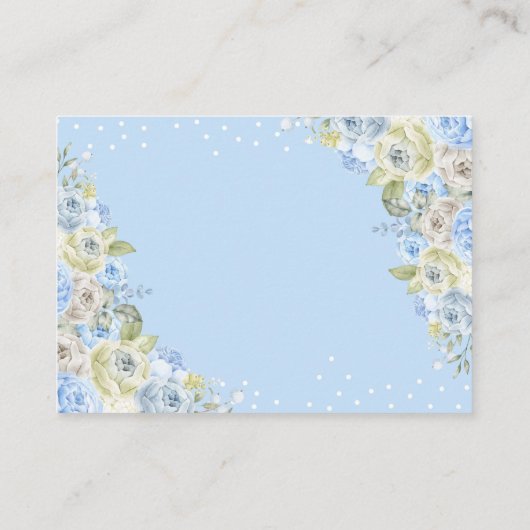 ブルーアンブレラテディベアベビー エンクロージャーカード (裏面)