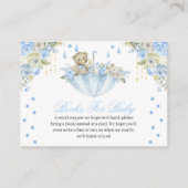 ブルーアンブレラテディベアベビー エンクロージャーカード (正面)