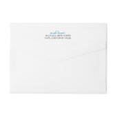 ブルーアンブレラベビーシャワー差出人住所ラベル ラップアラウンドラベル (裏面)