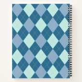 ブルーアーガイルヴィンテージパターン ノートブック (裏面)