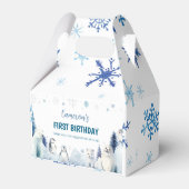 ブルーアークティックアニマルズウィンターバースデーパーティー フェイバーボックス (裏面サイド)