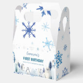 ブルーアークティックアニマルズウィンターバースデーパーティー フェイバーボックス (オープン)