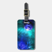 ブルーアースムーン宇宙 ラゲッジタグ (正面縦)