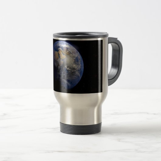 ブルーアース宇宙 感動的 トラベルマグ (正面右)
