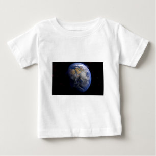 ブルーアース宇宙 感動的 ベビーTシャツ