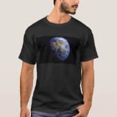 ブルーアース宇宙 感動的 Tシャツ (正面)