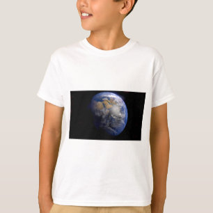 ブルーアース宇宙 感動的 Tシャツ