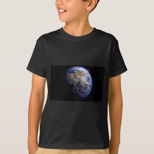 ブルーアース宇宙 感動的 Tシャツ