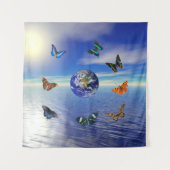 ブルーアース蝶タペストリー タペストリー (正面)