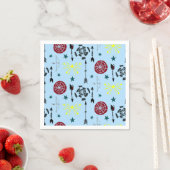 ブルーアーチェリー弓矢と標的 スタンダードカクテルナプキン (インサイチュ)