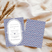 ブルーアーチメキシカンタラベスペインのラ結婚ス 招待状