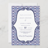 ブルーアーチ メキシカン タレヴェラ スペイン ウェディング 招待状 (正面)