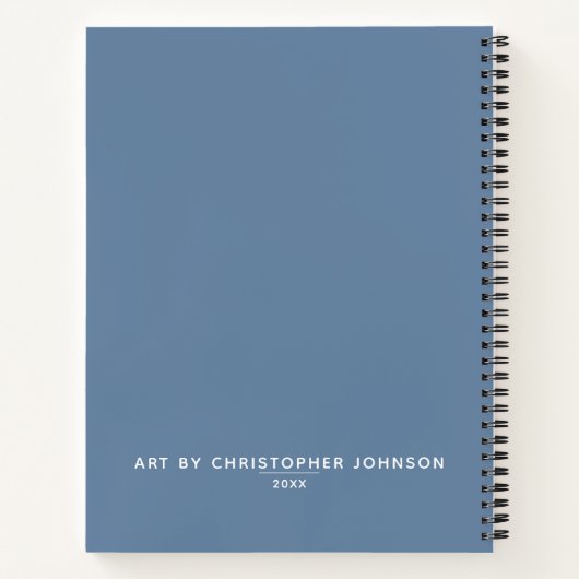 ブルーアーティスパーソナライズされたトのスケッチブック ノートブック (裏面)