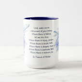 ブルーアートのアッシジ・ドラゴンフライの聖フランシス自然 マグカップ (中央)