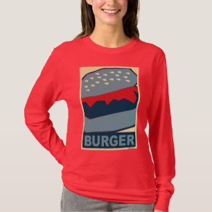 ブルーアートのハンバーガー Tシャツ