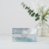 ブルーアートの水モダン色スタイリッシュ 名刺 (スタンド正面)