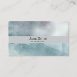 ブルーアートの水モダン色スタイリッシュ 名刺