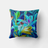 ブルーアートフラワーズかわいらし装飾用クッション クッション (裏面)