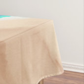 ブルーアートモダンティール(緑がかった色)サンディビーチウォーターカラー テーブルクロス (インサイチュ)