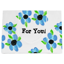 ブルーアート抱き枕 ラージペーパーバッグ