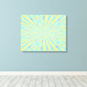 ブルーアート抽象芸術ア包まれたート キャンバスプリント (インサイチュ (ウッドフロア))